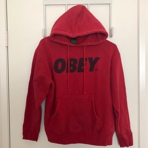 Red Obey Hoodie